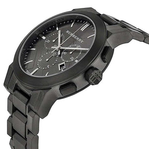 Burberry Men's BU9354 Large Check Gray Ion Plated Stainless Steel Watch - WATCH & WATCH