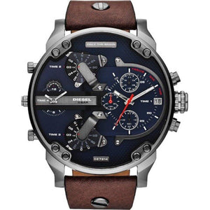 Diesel DZ7314 Mr Daddy Dual Time Chronograph Navy Blue Dial Men's Watch - WATCH & WATCH