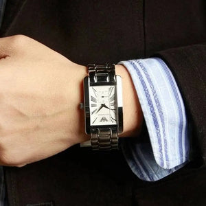 Emporio Armani AR0145 Classic White Dial Men's Watch - WATCH & WATCH