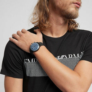 Emporio Armani AR11201 Chronograph Date Mesh Bracelet Strap Men's Watch - WATCH & WATCH