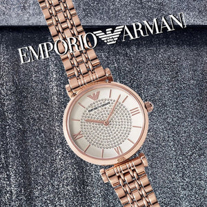Emporio Armani AR11244 T - Bar Rose Gold Tone Ladies Watch - WATCH & WATCH