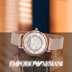 Emporio Armani AR11320 Rose Gold Gianni T - Bar Ladies Watch - WATCH & WATCH