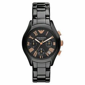 Emporio Armani AR1411 Black Ceramic Women's Watch - WATCH & WATCH