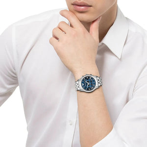 Emporio Armani AR1787 Blue Chronograph Dial Men's Watch - WATCH & WATCH