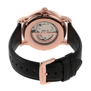 Emporio Armani AR60013 Automatic Black Leather Men's Watch - WATCH & WATCH