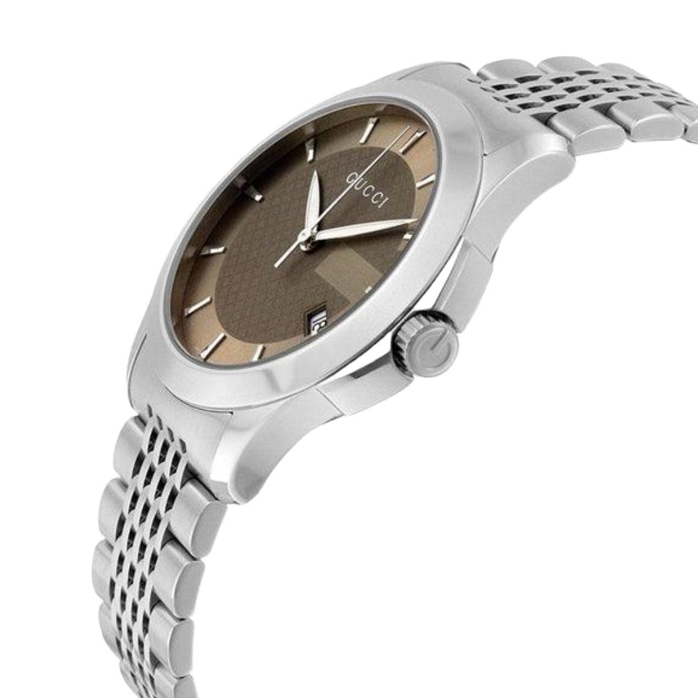 Gucci YA126406 G-Timeless Brown Dial Men's Watch