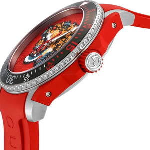 Gucci YA136315 Dive Red Tiger Head Dial Men's Watch - WATCH & WATCH