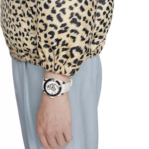 Gucci YA136330 Dive White Snake Motif Dial Men's Watch - WATCH & WATCH