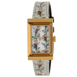 Gucci YA147407 G - Frame Floral Dial Ladies Watch - WATCH & WATCH