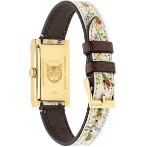 Gucci YA147407 G - Frame Floral Dial Ladies Watch - WATCH & WATCH