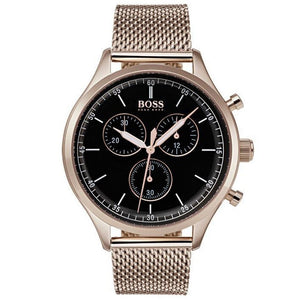Hugo Boss 1513548 Rose - Tone Steel Chronograph Men's Watch - WATCH & WATCH