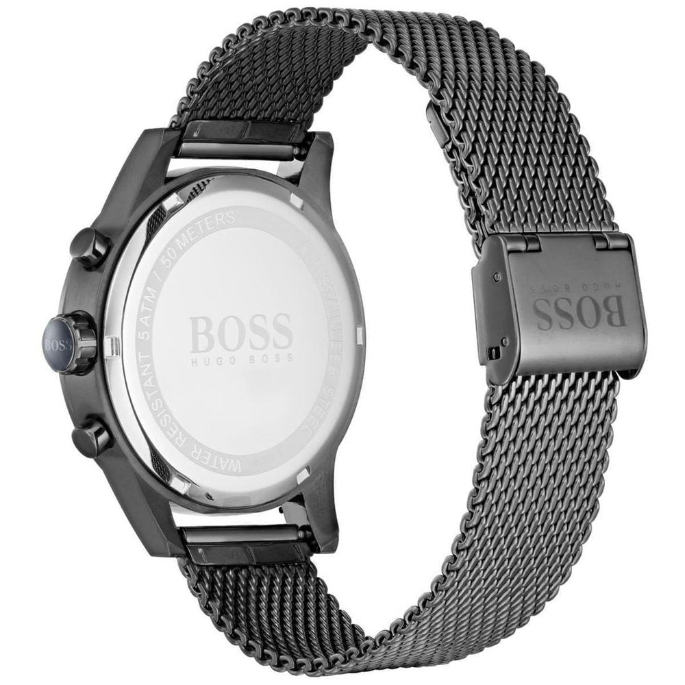 Hugo Boss 1513677 Jet Quartz Grey IP and Mesh Bracelet Casual Men's Watch - WATCH & WATCH