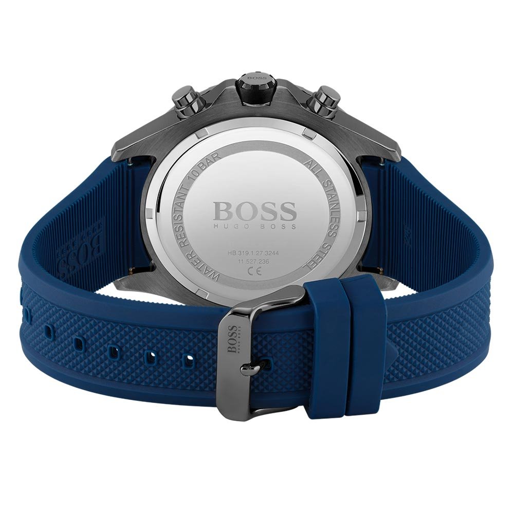 Hugo Boss 1513821 Globetrotter Blue Dial Chrono Men's Watch - WATCH & WATCH