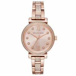 Michael Kors MK3882 Sofie Crystal Rose Dial Ladies Watch - WATCH & WATCH