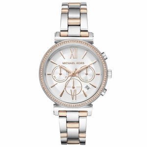 Michael Kors MK6558 Sofie Chronograph Crystal Silver Dial Ladies Watch - WATCH & WATCH