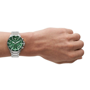 Emporio Armani AR11500 Diver Green Men’s Watch - WATCH & WATCH