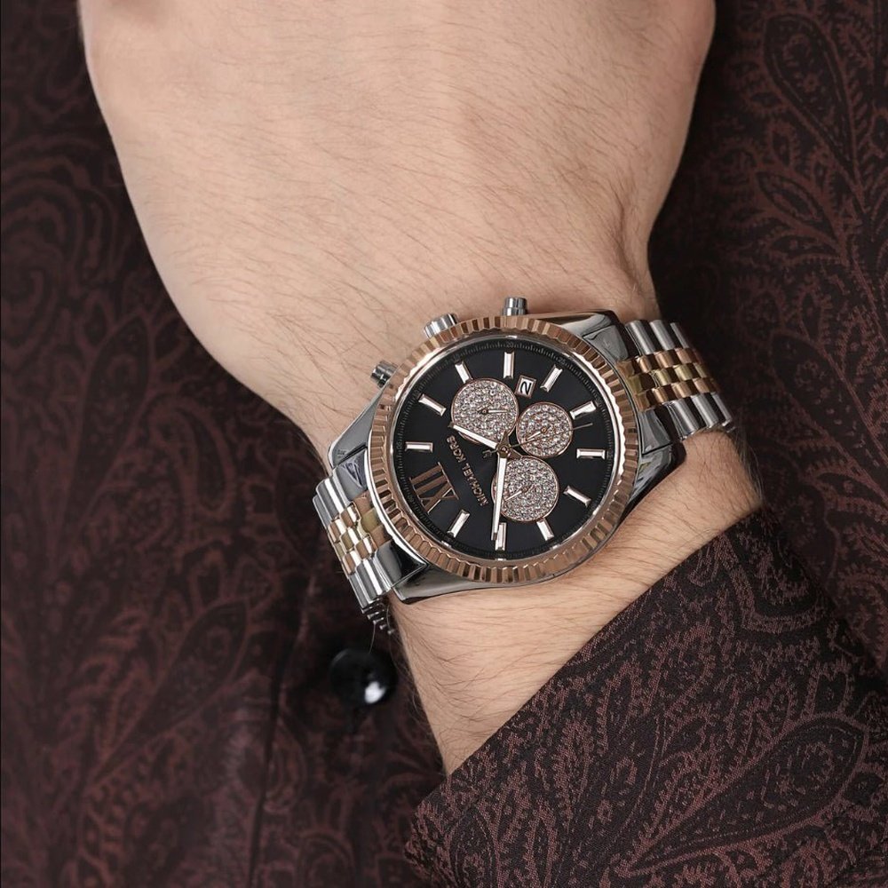 MICHAEL KORS クロノグラフ 腕時計 Michael Kors MK8714 Tri Tone Chronograph Men's Watch - WATCH